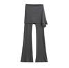 Estilo Americano Estilo Chica Caliente Moda Casual Falso Dos Piezas Pantalones Acampanados con Volantes Primavera y Verano 2025 Nuevo Pantalón Casual Adelgazante