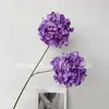 Flores de simulação de hortênsia de duas cabeças para casamento flores de simulação para casamento caminho de casamento liderar adereços macios para fotografia flor artificial salão de casamento cor atacado