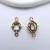 Retenção de Cor Alta Cobre Dourado Banhado Zircônia Pingente de Duas Cabeças DIY Brincos Feitos à Mão Pulseira Borla Coroa de Cabelo Material Acessórios