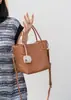 Bolso Cruzado de Hombro de Piel de Vaca de Primera Capa para Mujer, Simple, de Moda, Bolso Tipo Cesta de Verduras Clásica para Niñas, Color Contrastante, Doble Uso