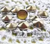 Rebites e Patches de Hotfix em Formato de Cogumelo Pontiagudos Acessórios DIY Patches de Strass para Bolsas e Sacolas Strass e Rebites de Hotfix Cor Prata 4mm