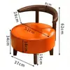 Sillón Individual Giratorio, Silla de Madera Maciza para Sala de Estar, Silla de Ocio para Dormitorio y Balcón, Sillón Individual Giratorio de Celebridad de Internet
