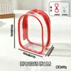 Nova bolsa de armazenamento transparente, 15cm, perfeita para carregar uma boneca de bebê ao sair; Bolsa transversal transparente de PVC, ideal para guardar e exibir bonecas de algodão