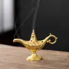 Quemador de incienso étnico de aleación estilo chino, soporte metálico para varillas de incienso, accesorio decorativo de interior con un toque de alta gama