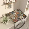 Funda de Mesa de Noche Floral Tridimensional para el Hogar, Funda para Lavadora, Paño de Cubierta Antideslizante Absorbente de Agua de Tierra de Diatomeas, Tapete a Prueba de Polvo