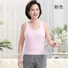Chaleco de Algodón para Mujeres de Mediana Edad y Ancianas Sudadera sin Mangas para Madre Talla Grande Chaleco de Ropa Interior Corto de Algodón Verano