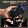Amazon tarjetero de metal ultra-delgado de gran capacidad minimalista billetera de tarjetas anti-robo RFID billetera multifuncional portátil para hombre