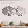 Espejo Acrílico Suave Adhesivo de Pared de Alta Definición Redondo Ovalado Adhesivo de Pared para Hogar Dormitorio Dormitorio Baño Autoadhesivo No Requiere Clavos