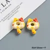 Acessórios de Resina de Gatinho Fofo com Rosca DIY Feito à Mão Chaveiro de Cola de Chantilly Grampo de Cabelo Ímã de Geladeira Material para Joias