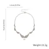 Conjunto de Brincos com Asas de Diamante e Pérolas Colar Corrente de Clavícula Estilo Palácio Retrô Joia Leve de Luxo Colar de Alta Qualidade para Mulheres Venda por Atacado