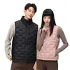 Chaleco de Plumas para Hombre Otoño e Invierno Nueva Chaqueta Ligera con Cuello Alto Chaleco Casual de Moda para Mujer Chaleco Cálido para Hombre