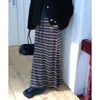 Enviado. Falda midi a rayas de corte ajustado estilo coreano para mujer, nueva colección de otoño, de cintura alta