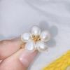 Anillo de Flor de Cinco Pétalos de Perla Tejida, Estilo Ins, Diseño Versátil y Único, Anillo de Perla Barroca