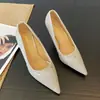Otoño 2026 Nuevos Zapatos de Tacón Alto Punta Fina Tacón de Aguja Pedrería Zapatos de Boda Zapatos de Dama de Honor Zapatos de Fiesta Bajos 969-ES215