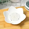 Suporte de Sabonete de Silicone Flor de Lótus para Estudante, Universal para Cozinha, Banheiro e Lavabo, Caixa de Drenagem Doméstica sem Furos Porta-Sabonete