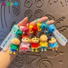 Chaveiro Autêntico Crayon Shin-Chan Chaveiro de Boneca Criativa Pingente Figura 3D Charme de Bolsa Atacado