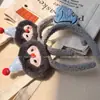 Diadema de Peluche Pingüino Pez Otoño e Invierno Especial para Lavado de Cara Orejas Lindo Dibujo Animado Dulce Diadema Pasador Tocado