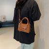 2026 Nuevo Elegante y Estiloso Bolso de Hombro para Viaje de Color Sólido con Lazo para Mujer Bolso de Mano Cuadrado Pequeño de Color Sólido