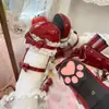 Zapatos Mary Jane Rojos Retro Franceses de Tacón Grueso para Mujer 2025 Nuevos de Verano Versátiles con Lazo Encaje Zapatos Pequeños de Cuero
