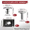 Juego de clips para protector de bajos de motor para chasis de Honda Civic, CRV, Accord, fijaciones de tuerca en U