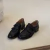 Mocasines de Velcro de Corte Profundo Estilo Vintage 2026 para Mujer, Calzado de Cuero Versátil para el Trabajo, sin Cordones, de Tacón Bajo