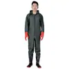 Traje de Pesca Impermeável para Venda por Atacado com Calça de Chuva e Botas Integradas, Suspensórios de Corpo Inteiro para Pesca em Reservatórios