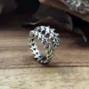 Anillo de Columna Vertebral Geométrico Retro de Aleación Europea y Americana Transfronterizo Abierto Ajustable Ventas del Fabricante