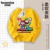Camiseta Infantil de Manga Longa Novo Mario Transfronteiriça 2025 Nova Primavera e Verão Top de Algodão para Crianças Pequenas Camiseta Básica Tendência Tamanho 8