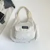Bolsa Feminina de Veludo Cotelê, Grande Capacidade, Nova Versátil da Moda para Ombro, Textura Vintage, Novo Modelo 2026