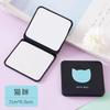 Espejo pequeño plegable portátil creativo espejo de maquillaje de dibujos animados portátil mini espejo cuadrado de mano plegable de doble cara