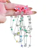 Pendientes de Borla de Flor de Tela del Jardín de Monet Temperamento Súper Hada Más Fáciles de Combinar Pendientes Moda de Nicho Pendientes de Alta Gama para Mujer