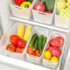 Caixa de Armazenamento de Frutas e Verduras para Geladeira, Cesta de Armazenamento para Conservação de Frutas e Verduras, Cesta Organizadora e de Separação com Alça, Cesta de Armazenamento Perfurada