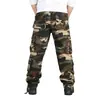 Calça Casual de Algodão Puro Transfronteiriça Calças Largas Masculinas Macacão Grosso Calças Retas Finas Calças Camufladas Masculinas