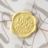 Ventas Directas de Fábrica Pegatinas de Pintura a Fuego Bolsa para Empaque de Alimentos Pura Natural Pegatinas con Logo de Pintura a Fuego Sello de Cera de Pintura a Fuego con Adhesivo en la Parte Posterior