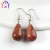 Pendientes de piedra natural con forma de gota de amatista en polvo, joyería de comercio exterior para mujer de moda europea y americana transfronteriza al por mayor