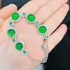 Nuevo Pulsera de Calcedonia Blanca Natural de Alta Calidad Estilo Chino con Incrustación Completa de Diamante Plateado para Mujer