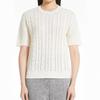Suéter Jersey de Cuerda Trenzada para Mujer Max2024, Estilo Commuter de Corte Slim, Modelo de Pasarela, Elegante Punto Cableado, Material de Lino