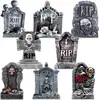 8 Piezas de Señales de Tumba para Jardín Decoración de Halloween con Estacas Impermeables Estacas para Fiesta de Jardín de Halloween