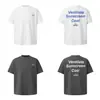 Camiseta de Manga Curta com Estampa de Carta Confúcio e Mencius Americana para Homens e Mulheres, Verão Casal Solta Casual Gola Redonda Respirável Meia Manga