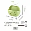 Cesta de armazenamento magnética Apple em estoque para geladeira de cozinha, cesta de armazenamento de parede, cesta de armazenamento com drenagem para banheiro, atacado criativo