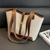 Bolsa de Lona 2023 Nova Moda Contraste Popular Bolsa de Ombro de Mão Verão Casual Versátil Bolsa Transversal de Balde