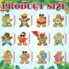 Nuevo Juego de 24 Piezas de Hombre de Jengibre Navideño, Adornos de Madera Colgantes, Estilo Vintage, Adornos Colgantes de Madera de Hombre de Jengibre Navideño