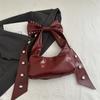 Bolsa de Axila de Laço Rebite Trendy de Alta Qualidade para Mulheres 2025 Primavera e Verão Novo Estilo Bolsa de Ombro Fashion