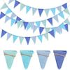Banderines Triangulares de Lino Imitación Transfronterizos para Decoración de Bodas, Banners de Fiesta, Decoración de Lugares, Banderines Colgantes, Guirnalda de Decoración para Cumpleaños y Bodas