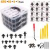 Caja de regalo de 3 capas con 620 piezas 16 tipos de sujetadores para kit de reparación de parachoques de coche tornillos de expansión clip hebilla mixtos