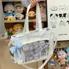 Bolso cruzado versátil de moda nuevo para otoño 2026, bolso de hombro transparente de gran capacidad, bolso de mano de encaje