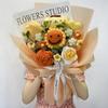 Girasol Tejido Ramo Flores de Hilo Hechas a Mano Crochet Producto Terminado Regalo de Vacaciones Eterno Recuerdo de Cumpleaños Flores Artificiales