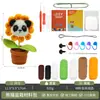 Paquete de Materiales de Ganchillo Más Vendidos Transfronterizos Lana Flores en Maceta Hechas a Mano Adornos DIY Regalos Navideños Tejer Tejido a Mano