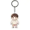Pingente de chaveiro de acrílico transparente versão Q de desenho animado anime DIY mercadoria de celebridade cultural e criativo personalização com estampagem a laser