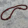 Pulseiras de Sândalo Vermelho com Design Original para o Ano de Nascimento, Acessórios de Contas de Buda com Escultura de Lótus para Casais, Pulseiras para Homens e Mulheres